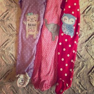Carter’s pattern and animal pajama bundle